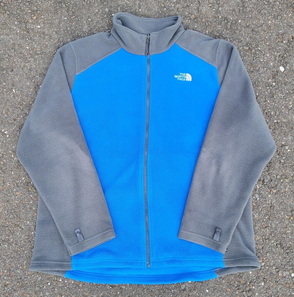 The North Face FlashDry Colorblock Blue/Gray Full Zip Fleece Jacket